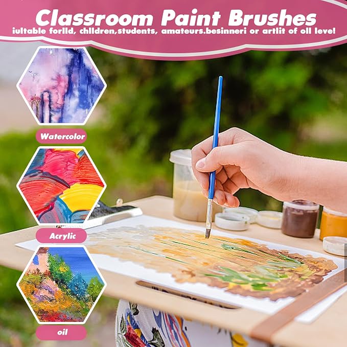 110Pcs Paint Brushes Bulk Small - Image 4