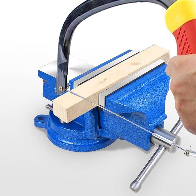 5" Heavy Duty Bench Vise with Anvil Swivel Table Top Clamp Locking Base