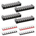 APIELE 25A Screw Terminal Block Covered 8 Position Dual Row 8 Position Pre-Insulated Terminal Barrier Strips (4PCS 25A 8P+4PCS Wiring Strips)