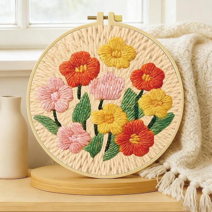BEUNITONE 2PCS Flower Punch Needle Kit - Image 6