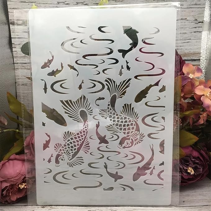 TIAMECH A4 Reusable Double Fish Stencil - Image 6