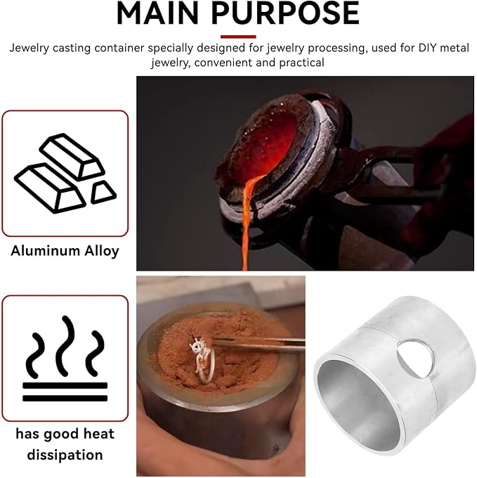 Hapivida Jewelry Casting Container, High Temperature Aluminum Alloy Sand - Image 2