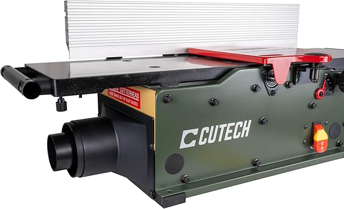 40180HI 8-Inch Spiral Cutterhead Benchtop Jointer with Cast Iron Tables, 16 TC Inserts, Extra Long 24" Aluminum Fence, Additional 7-3/8" Fence Brackets, and a 10-amp Motor
