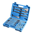 17 Pcs SDS Plus Rotary Hammer Drill Bits and Chisels Set, Carbide-Tipped Masonry Drill Bits and Chisels for Concrete, Stone, Brick, with Storage Case