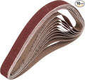 HARFINGTON 1-1/8 x 21 Inch Sanding Belts, 10 Pcs 150 Grits Aluminum Oxide Abrasive Belt Sander File Belt for Woodworking, Metal Polishing, Knife Sharpener