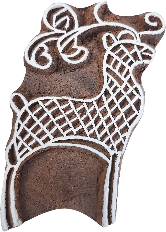 Royal Kraft Wooden Stamps DIY Fabric, Henna Printing Blocks THDtag120 - Image 2