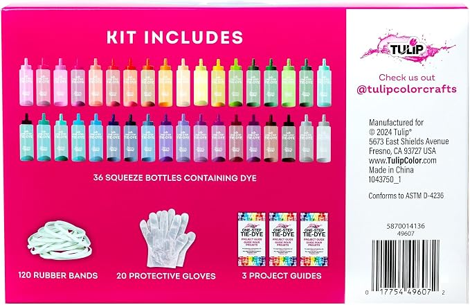 Tulip One-Step Tie-Dye Color Mania 36 Vibrant Colors, All-in-One Tie Dye Kit - Image 6