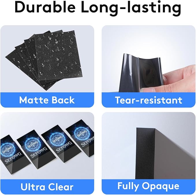 1200 Count Black Card Sleeves, Matte Card Sleeves, Standard Magic Cards Sleeve - Image 2