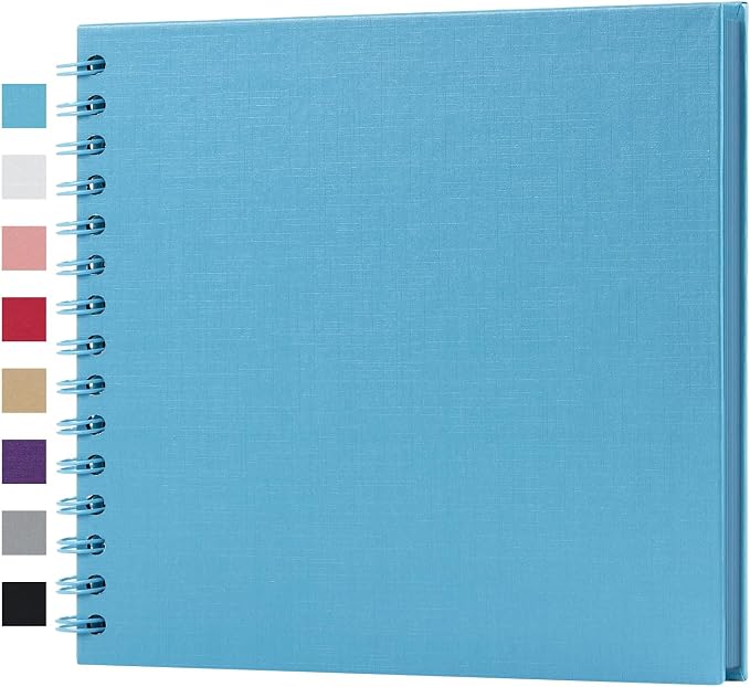 potricher 8 x 8 Inch DIY Scrapbook Album 40 Pages Hardcover Kraft Paper Scrap by potricher
