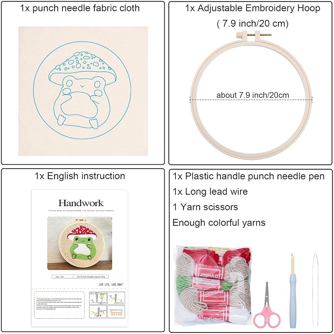 Louise Maelys Beginners Punch Needle kit, Embroidery Starter Kits - Image 2