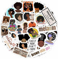 BulbaCraft 100Pcs Black Girl Stickers by BulbaCraft