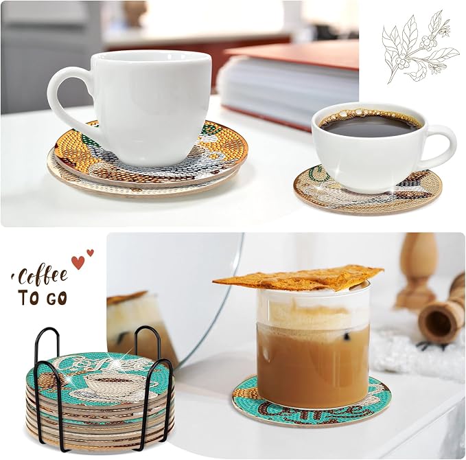 Sitsink Coffee Diamond Painting Coasters Kits - Image 6