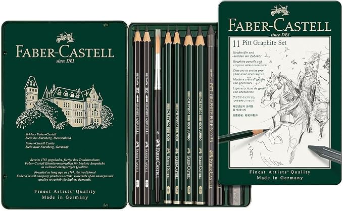 Faber-Castell 11 Piece Pitt Graphite Tin Set - Image 3