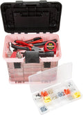 Pink Tool Box Organizer with Removable Compartments – Portable Storage Case by Stalwart