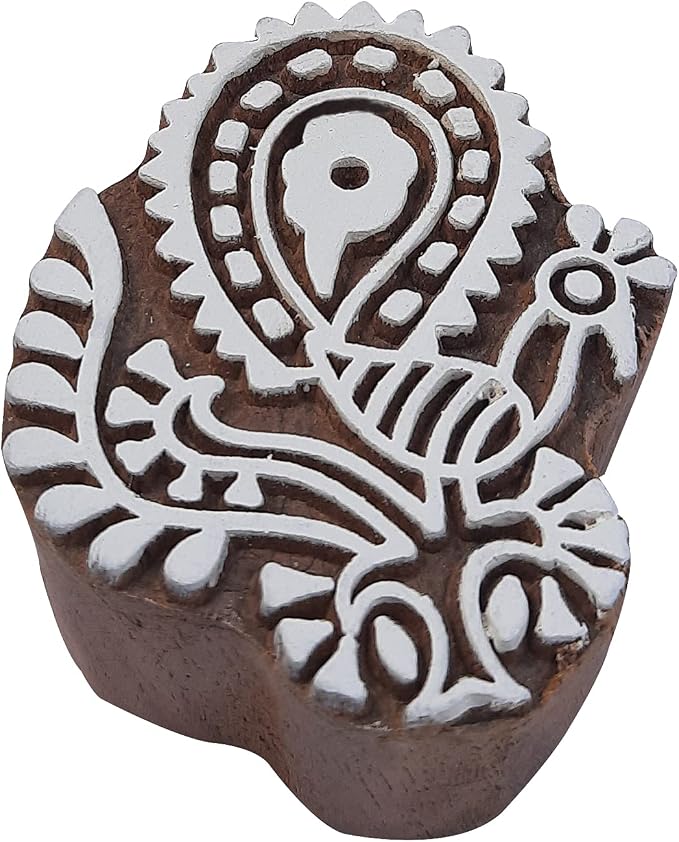 Royal Kraft Wooden Stamps DIY Fabric, Henna Printing Blocks THDtag116 by RoyalKraft