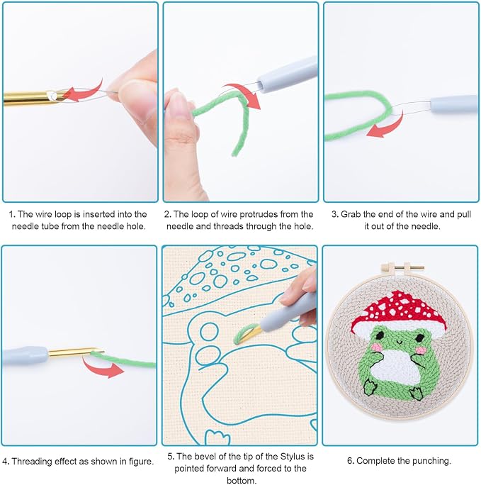 Louise Maelys Beginners Punch Needle kit, Embroidery Starter Kits - Image 3