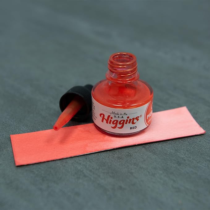 Higgins Red Pigmented Drawing Ink - Image 2