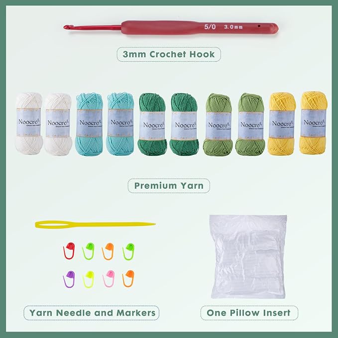 Noocro Crochet Kit for Advanced or Intermediate Beginner DIY Granny Square - Image 3