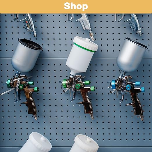 Moxweyeni 100 Pcs Pegboard Hooks Peg Board Organizer Accessories Holders Hanging Stainless Steel Display Wall Hooks for 1/8 and 1/4 Pegboard Wall for Garage Storage Tools(4 Inch)