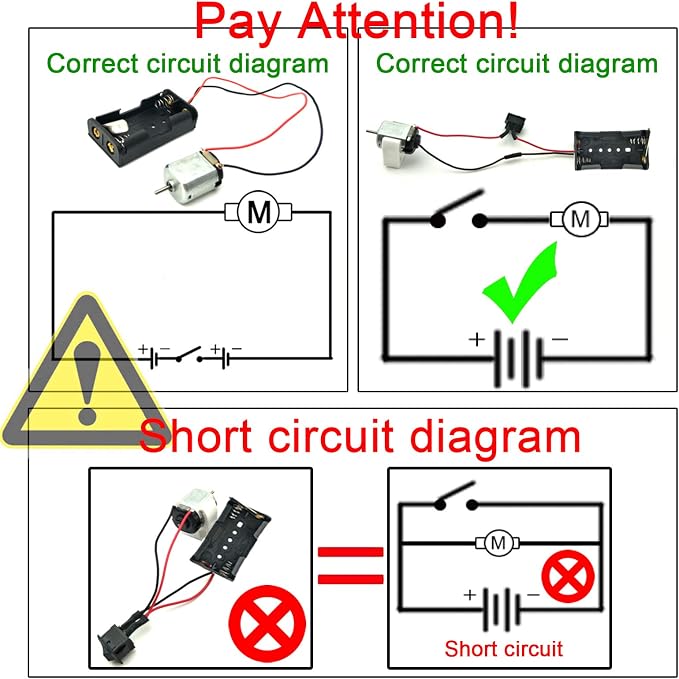 EUDAX 6 Set Rectangular Mini Electric 1.5-3V 24000RPM DC Motor - Image 2