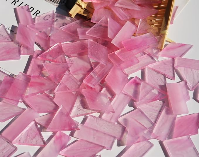 Crisp Texture Transparent Glass Mosaic Tiles, 200g Stained Glass Pieces - Image 2