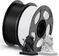 ANYCUBIC PETG Filament 1.75mm, 3D Printer Filament, Dimensional Accuracy +/- 0.02mm, Exceptional Toughness, Print with Most FDM 3D Printers, 1KG Reusable Spool, 2KG Black+White