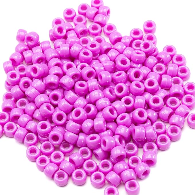 Gxueshan 1000 Pcs Acrylic Pony Beads 6x9mm Bulk - Image 2
