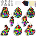 32 Sets Easter Suncatchers Craft Kit DIY Egg Basket Window Stained Glass Effect by Lonfliness