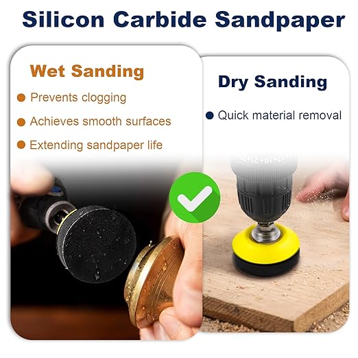189 Pieces 2 Inch Sanding Discs, GOH DODD Hook and Loop Sanding Pads 60 to 10000 Grit Wet Dry Sandpaper with 1/8" 1/4” Shank, Backing Pad, Polishing Pads and Interface Pad for Auto Metal Resin Wood