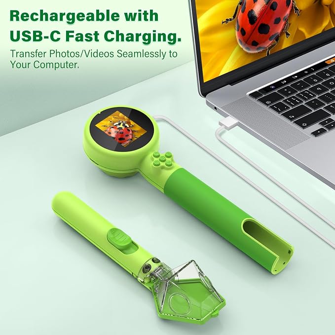 Microscope for Kids with Bug Catcher, 1080P HD Digital Handheld Portable Kids - Image 3