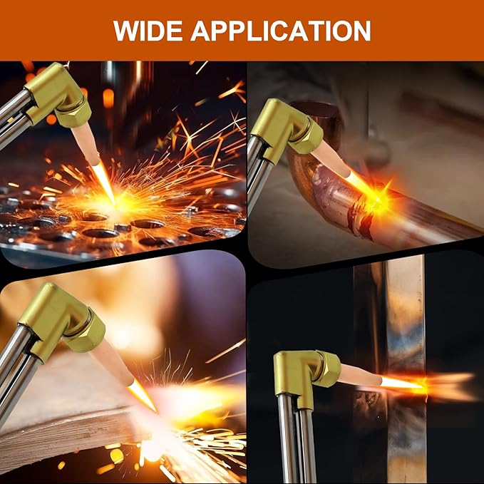 Cutting Torch, Oxygen Acetylene Welding Cutting Torch with 1-101 Cutting Nozzle, 315FC Torch Handle, CA2460 Cutting Attachment and 1-1-101 Cutting Tip, V-style Cutting Outfit