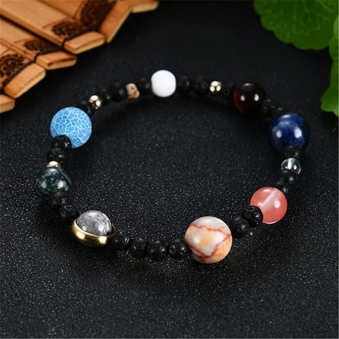 ONLYJUMP Planet Bracelet Solar System Universe Galaxy Bracelet Handmade Natural - Image 5