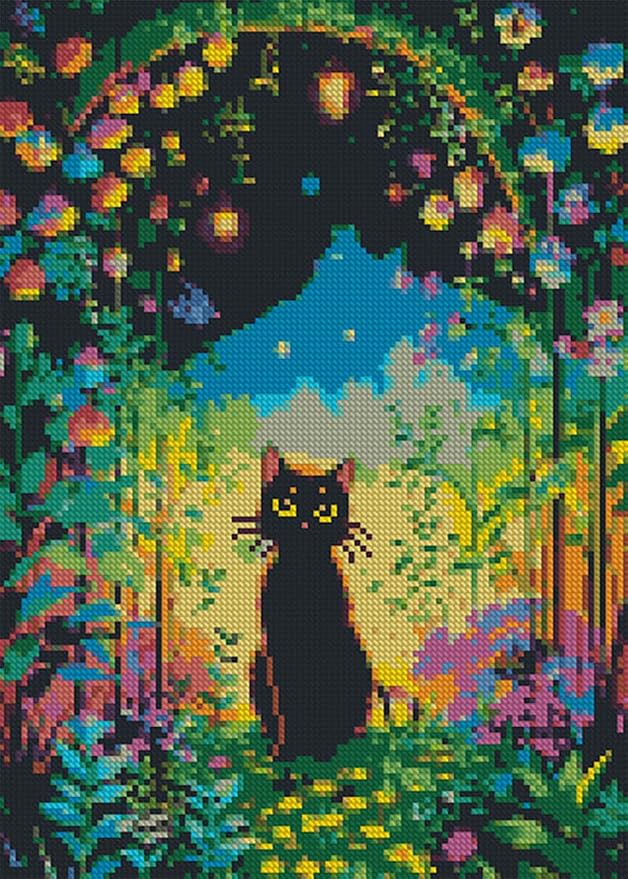 Black Cat Stamped Cross Stitch Kits - Image 8