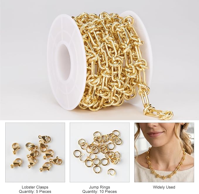 6.5 Feet Gold Plated Stainless Steel Chains - Image 2