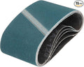 HARFINGTON 3-1/2 x 15-1/2 Inch Sanding Belts, 15 Pcs 120 Grit Zirconia Abrasive Belt Sander File Belt for Woodworking, Metal Polishing, Knife Sharpener