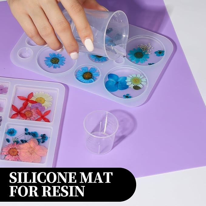 LEOBRO Silicone Mat for Resin Molds, UV Resin, Play Dough Mat, Clay Mat - Image 5