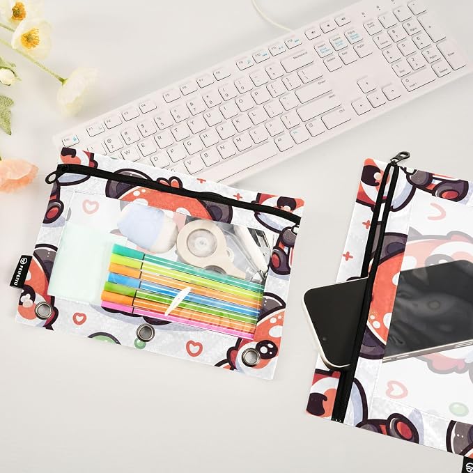 Cute Red Panda Bubbles Pencil Pouch - Image 5