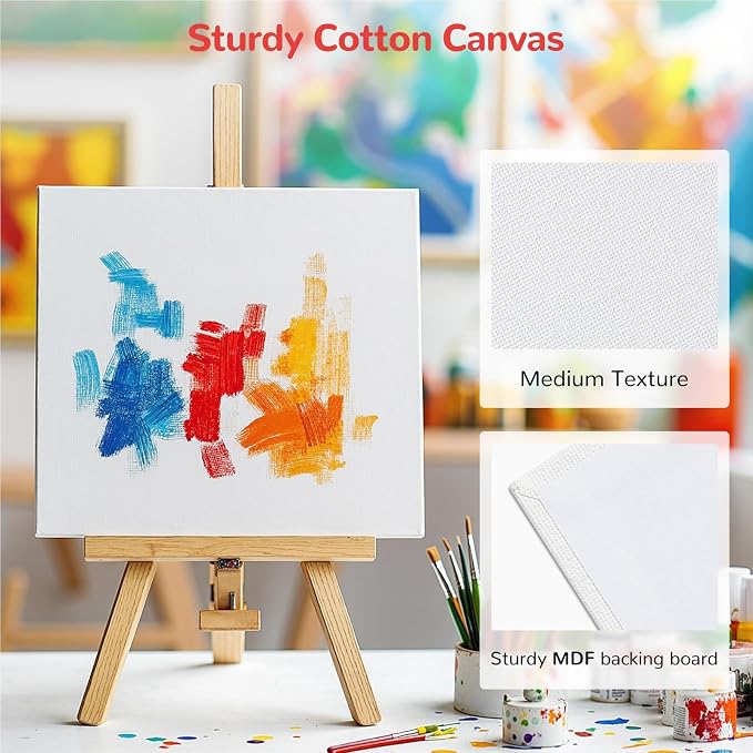 100 Pack 4x4 Inch Mini Canvas Boards - Image 4