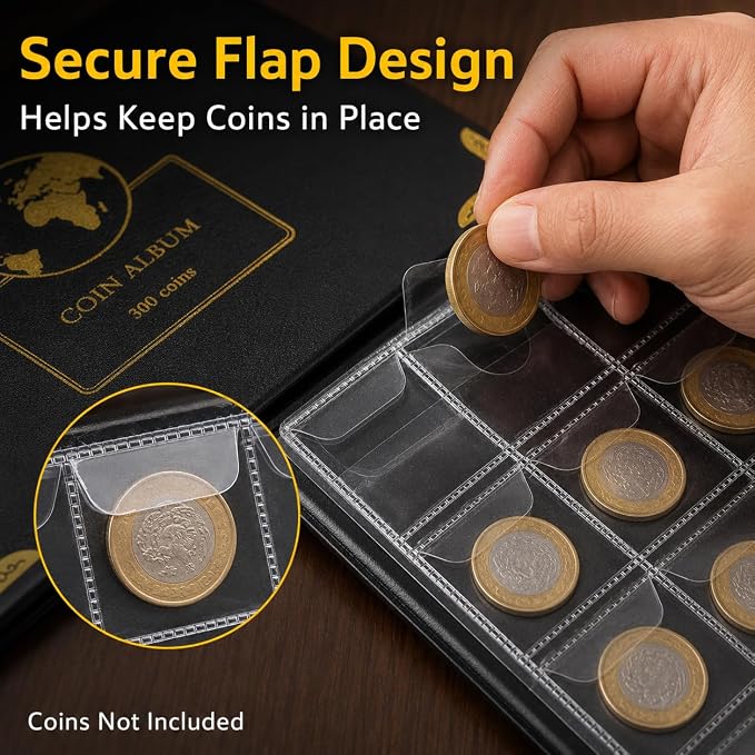 Coin Collection Album Book — 300 Pockets - Image 3