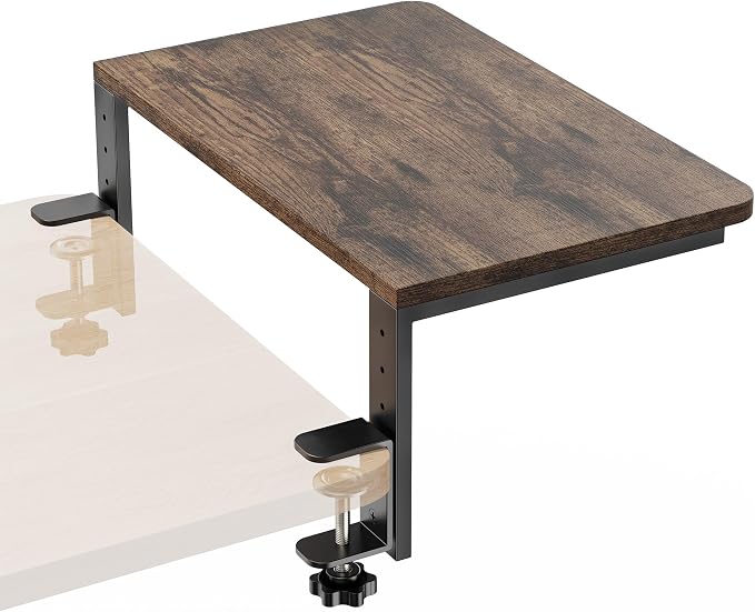 Desk Extender, 15-inch Clamp-On Desk Shelf, Height-Adjustable Desktop Shelf by ART-GIFTREE