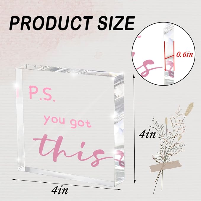 PS: You Got This' Bold Pink Acrylic Sign - Image 2