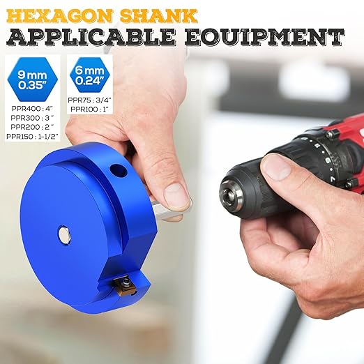 PVC Pipe Reamer 1-1/2 Inch, PVC Socket Saver, Fit Into Standard 1/2" Drills