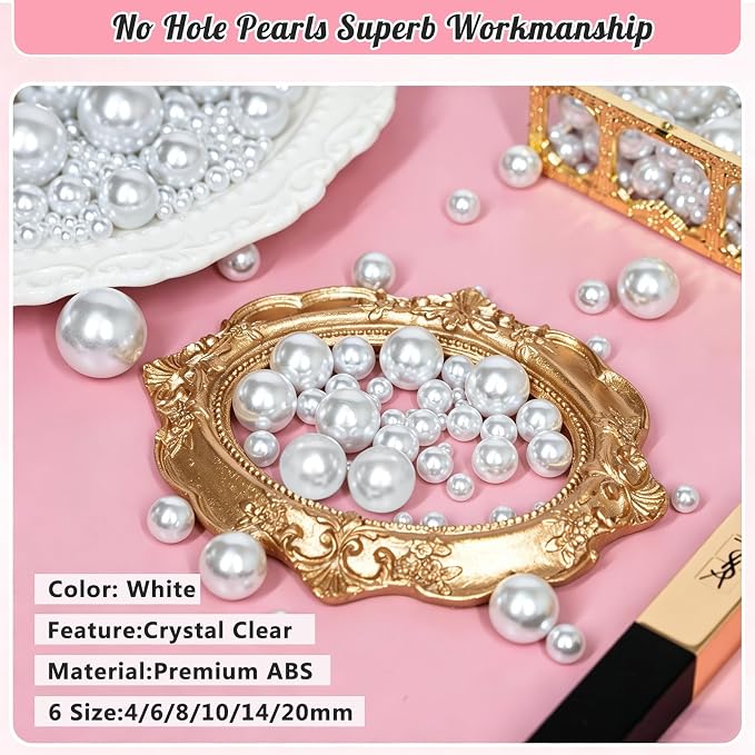 6000PCS Pearls for Crafting, Candles Centerpiece, DIY Crafts, Jewelry Making - Image 3