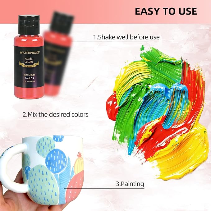 Colorful Stain Glass Paint Set - Image 3