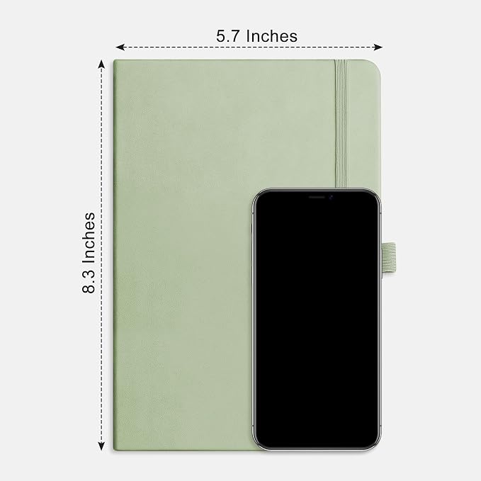 RETTACY Dotted Journal Notebook, 192 Pages, A5 Medium Size | Leather Hardcover - Image 8