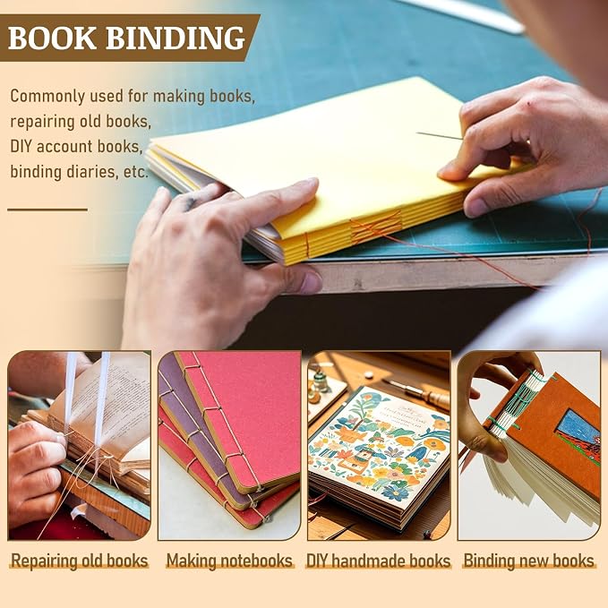 49 Pcs Book Binding Kits for Beginners Hand Bookbinding Tools Bookbinding - Image 7