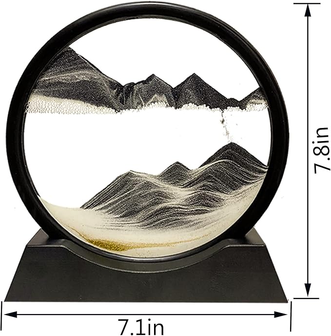 HYUGF Moving Sand Art Picture Decor, 3D Deep Sea Sandscape Liquid Motion - Image 3