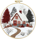 Zhenqing Winter Cabin Stamped Cross Stitch Kit by ZhenqingHomeFlagship