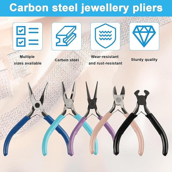 5 Pcs Jewelry Pliers Set, Jewelry Making Tools - Image 6