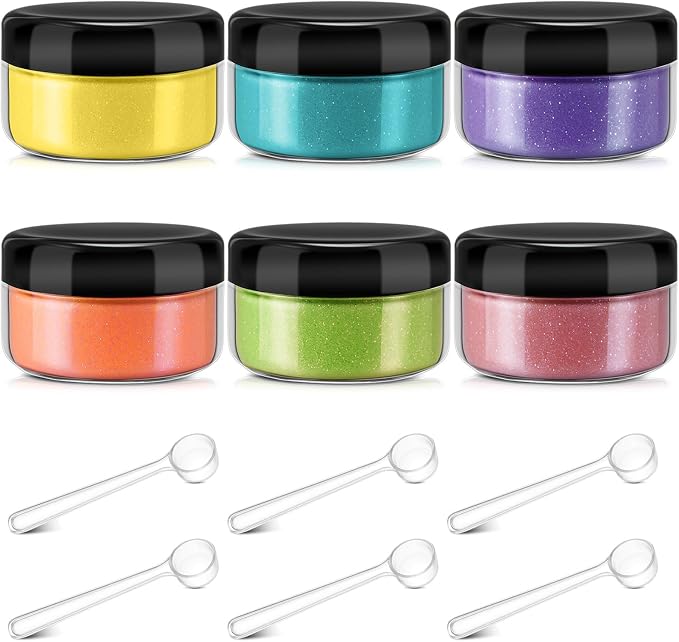 Heigble 6 Pcs 0.5 Ounce Glitter Embossing Powder Set by Heigble